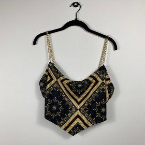 Gold Chained Crop Bandana Top